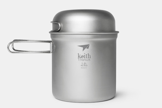 Keith Ti6051 Titanium 2-Piece Pot & Bowl Set