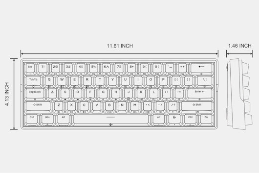 Kemove K61 60% Wireless Triple-Mode Mechanical Keyboard