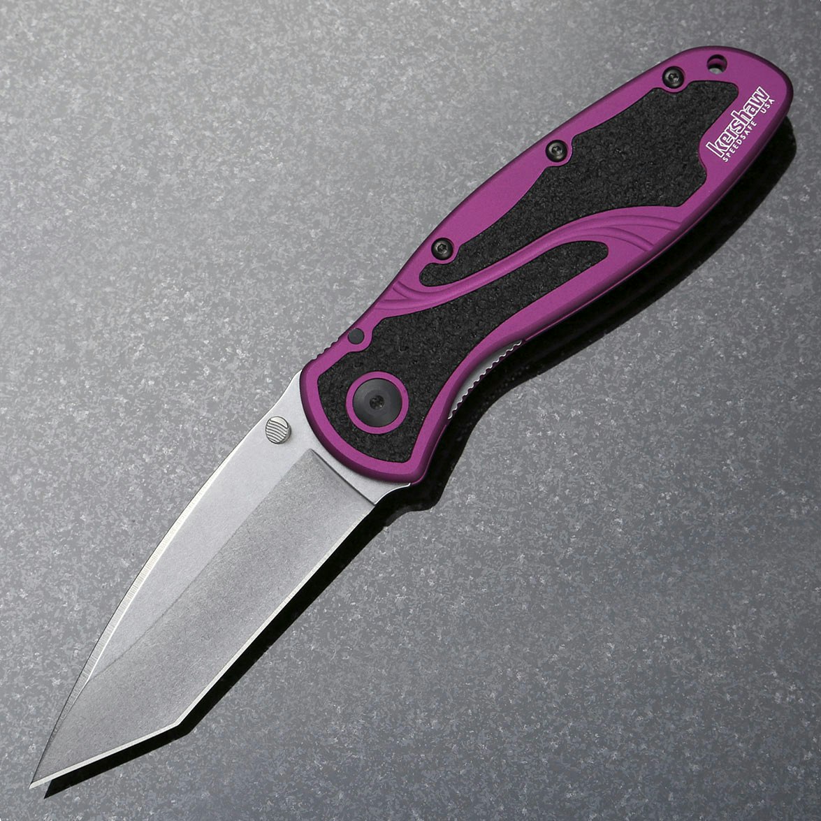 Kershaw Blur Tanto Limited Edition (3.25 Inch Stonewash Tanto) Purple  1670PURBDZ
