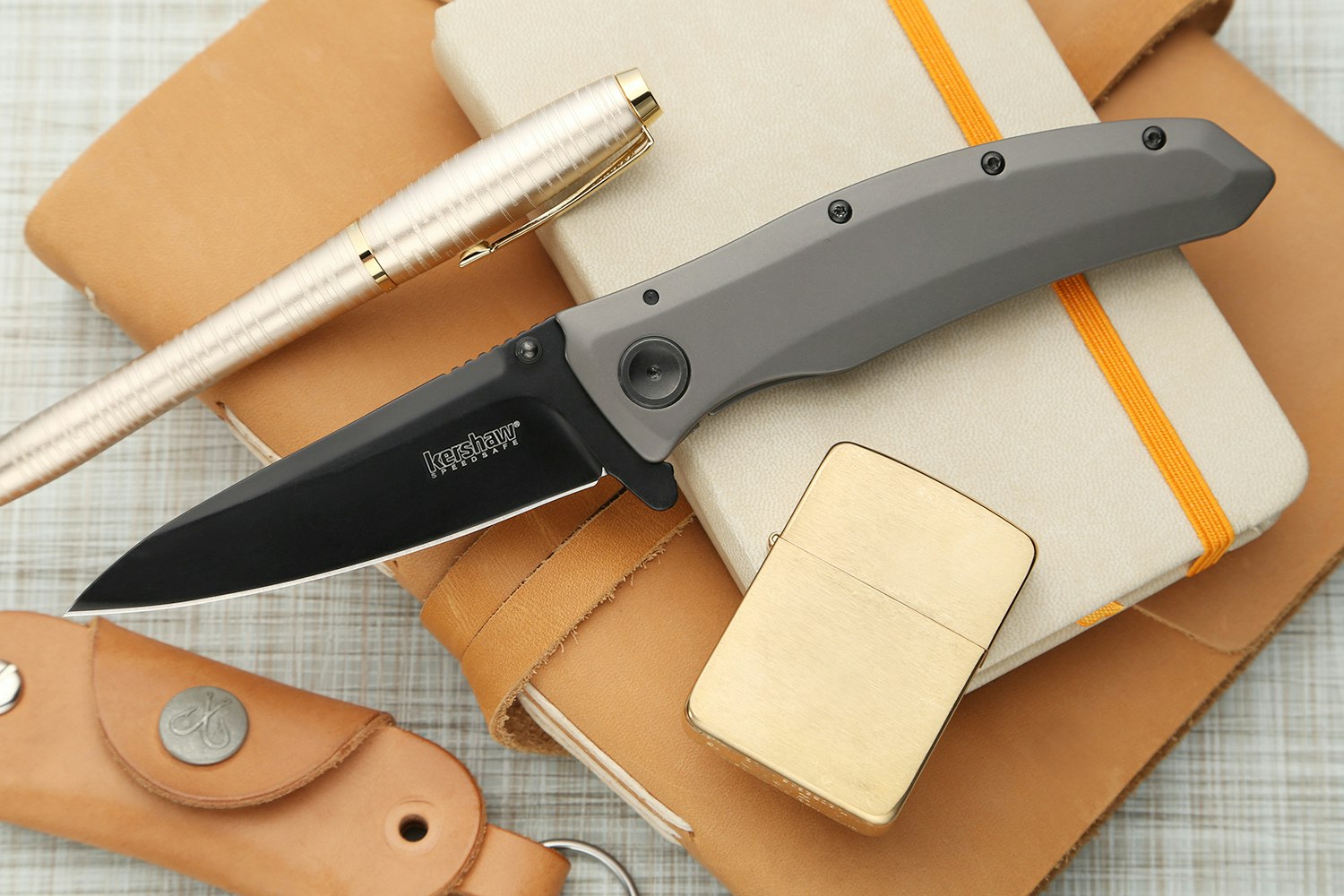 Kershaw Grid Folding Knife w/SpeedSafe Knives Folding Knives Drop