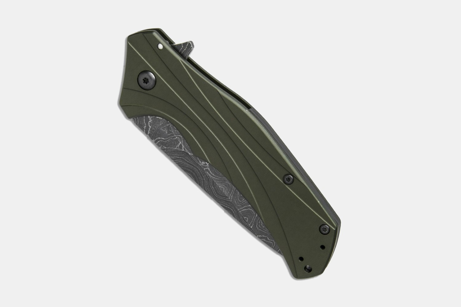 Kershaw Knockout Damascus A/O Knife Knives Folding Knives Drop