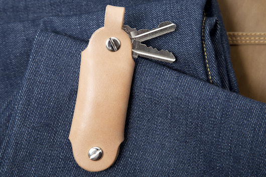 Corter Leather & Cloth Snap Key Case