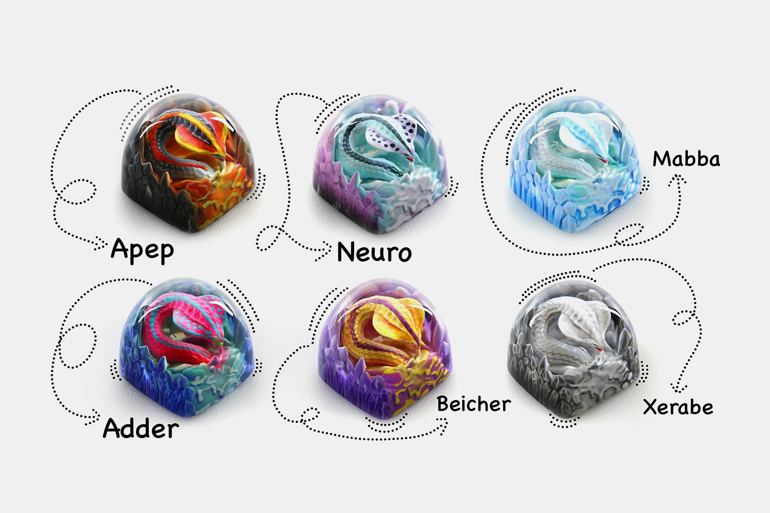 Keycraft Cobra Resin Artisan Keycap