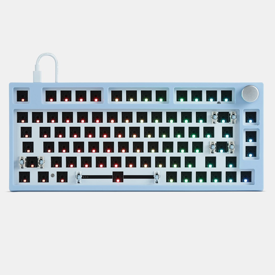 

Keydous NJ80 Periwinkle Barebones Bluetooth RGB Hot-Swappable Keyboard