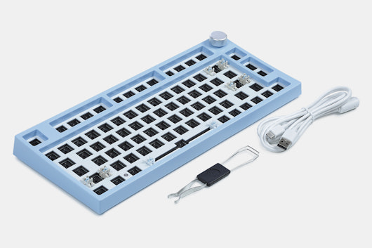 Keydous NJ80 Periwinkle Barebones Bluetooth RGB Hot-Swappable Keyboard