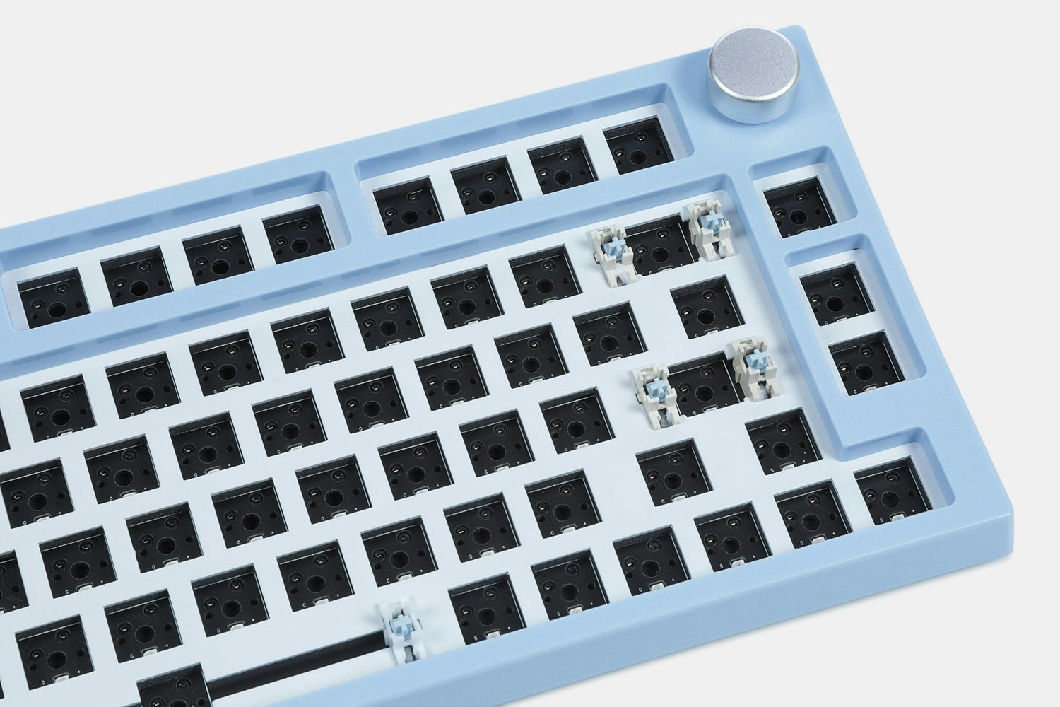 Keydous NJ80 Periwinkle Barebones Bluetooth RGB Hot-Swappable Keyboard