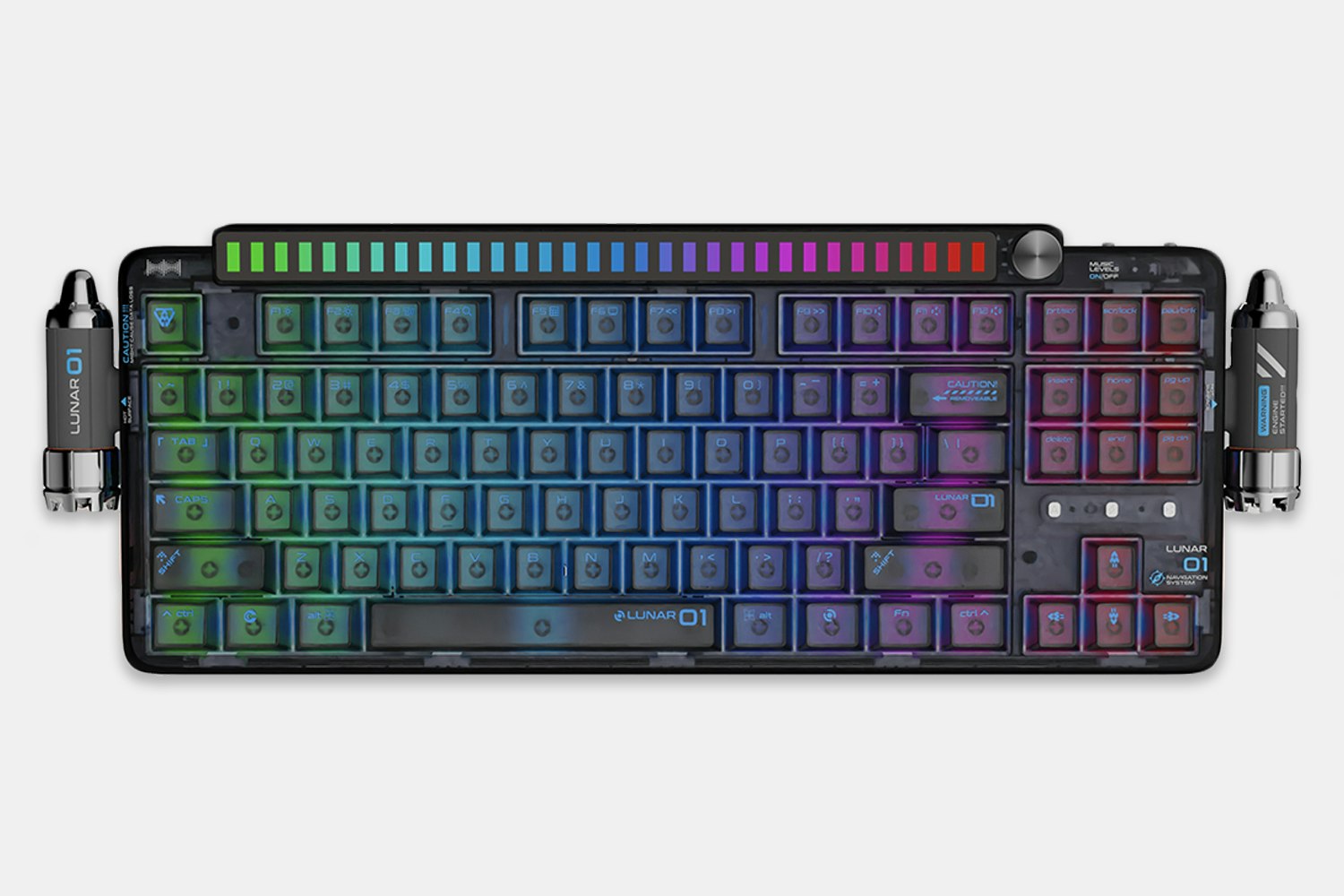 KeysMe Cherry Profile Crystal/Icy PC Keycap Set