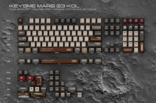 KeysMe Mission to Mars Dye-Subbed PBT Keycap Set