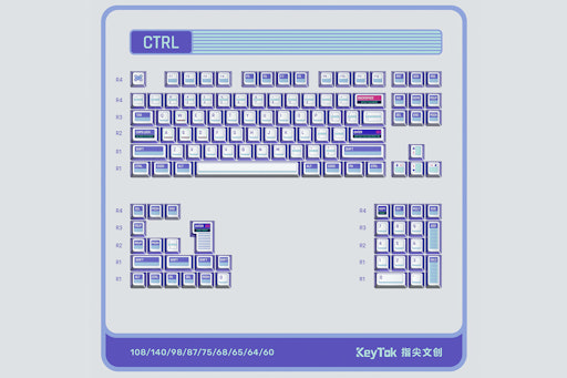 Keytok CTRL Semi-Transparent Keycaps