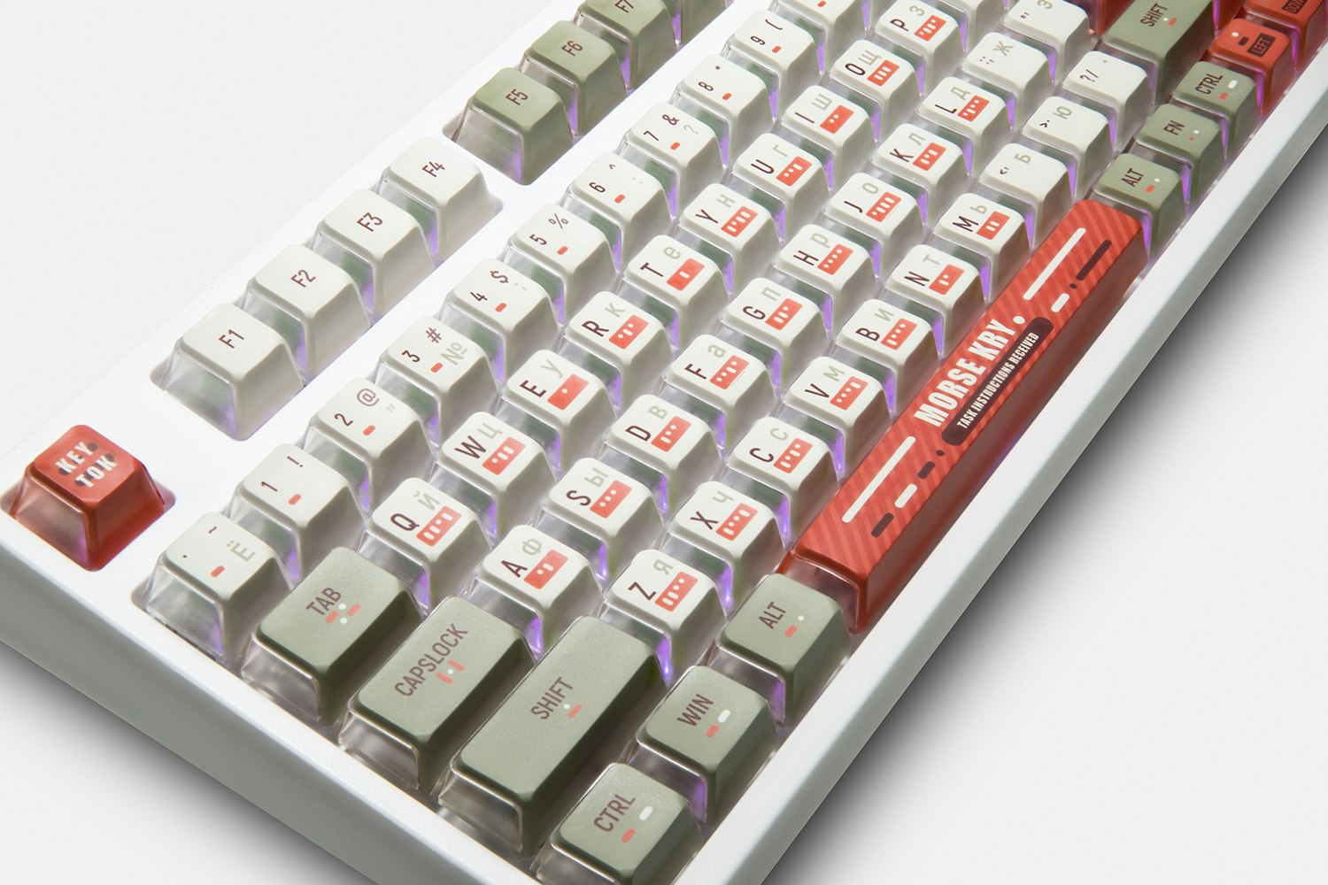 Keytok Morse Semi-Transparent Keycap Set