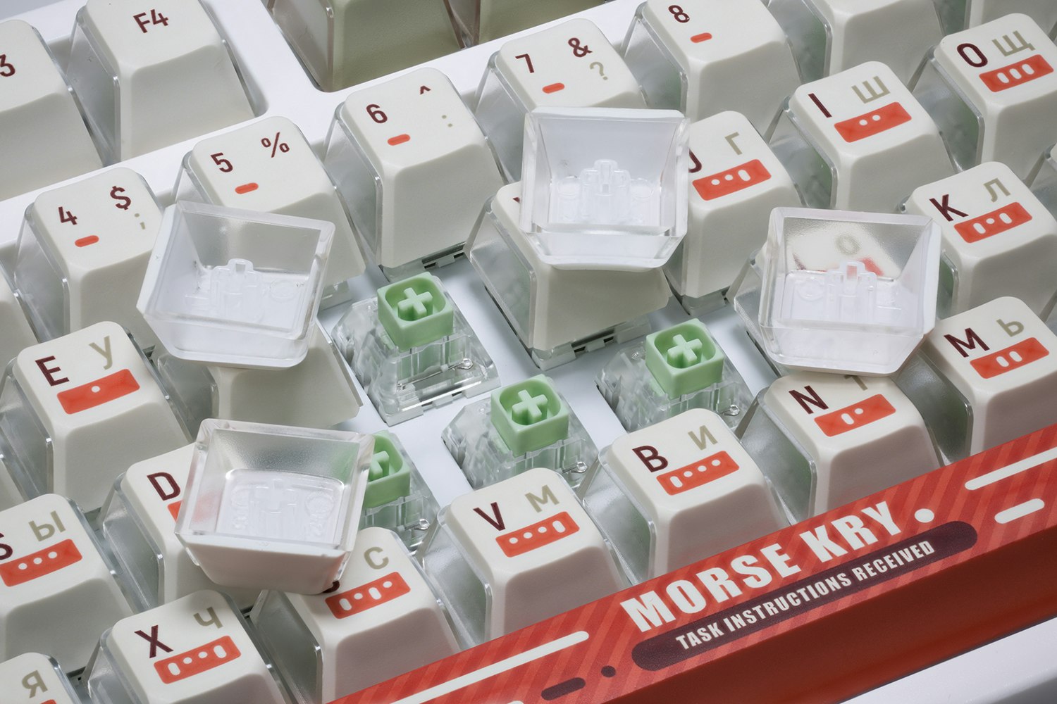 Keytok Morse Semi-Transparent Keycap Set