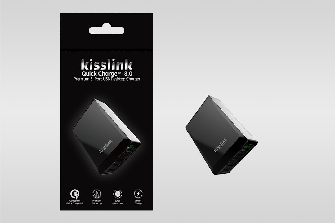Kisslink 5-Port USB Charger w/Quick Charge 3.0