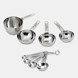 Best Buy: KitchenAid Measuring Cups with Silicone Handles Stainless-Steel  KSH2S058OB