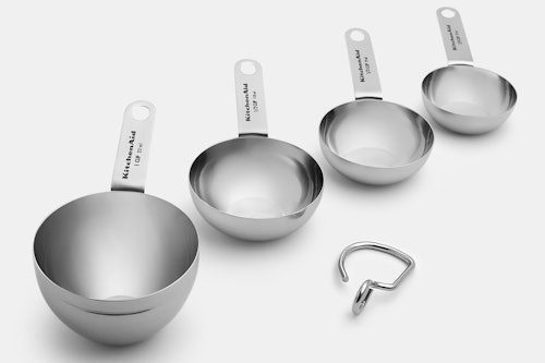 KitchenAid Set of 4 Dishwasher Safe Measuring-cups in Grey