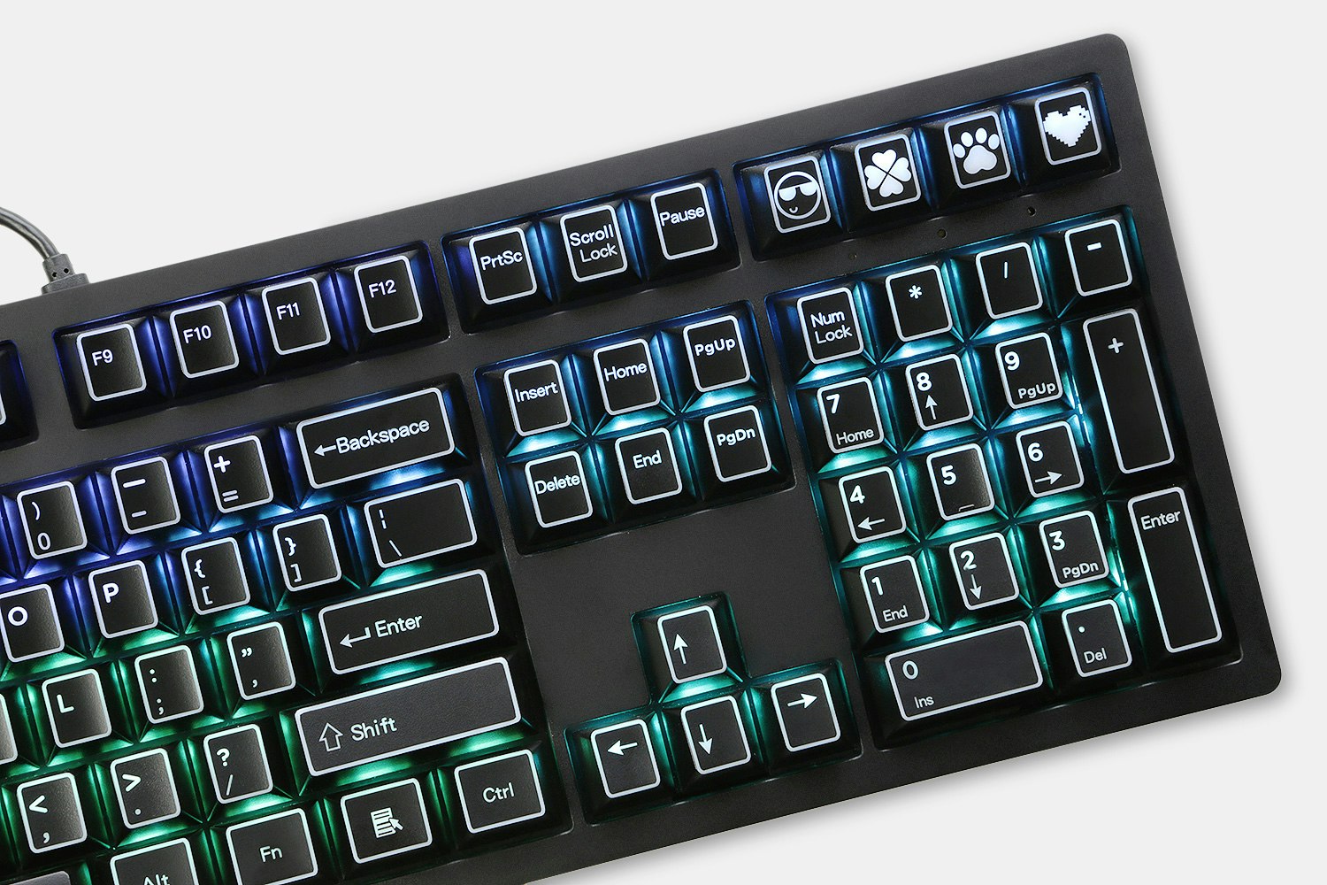 KP ABS Outlined Laser-Etched Keycap Set (145 Keys)