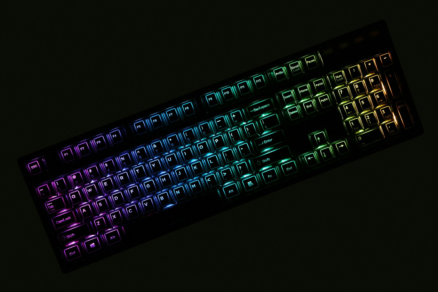 KPrepublic Outlined Shine-Through Keycap Set