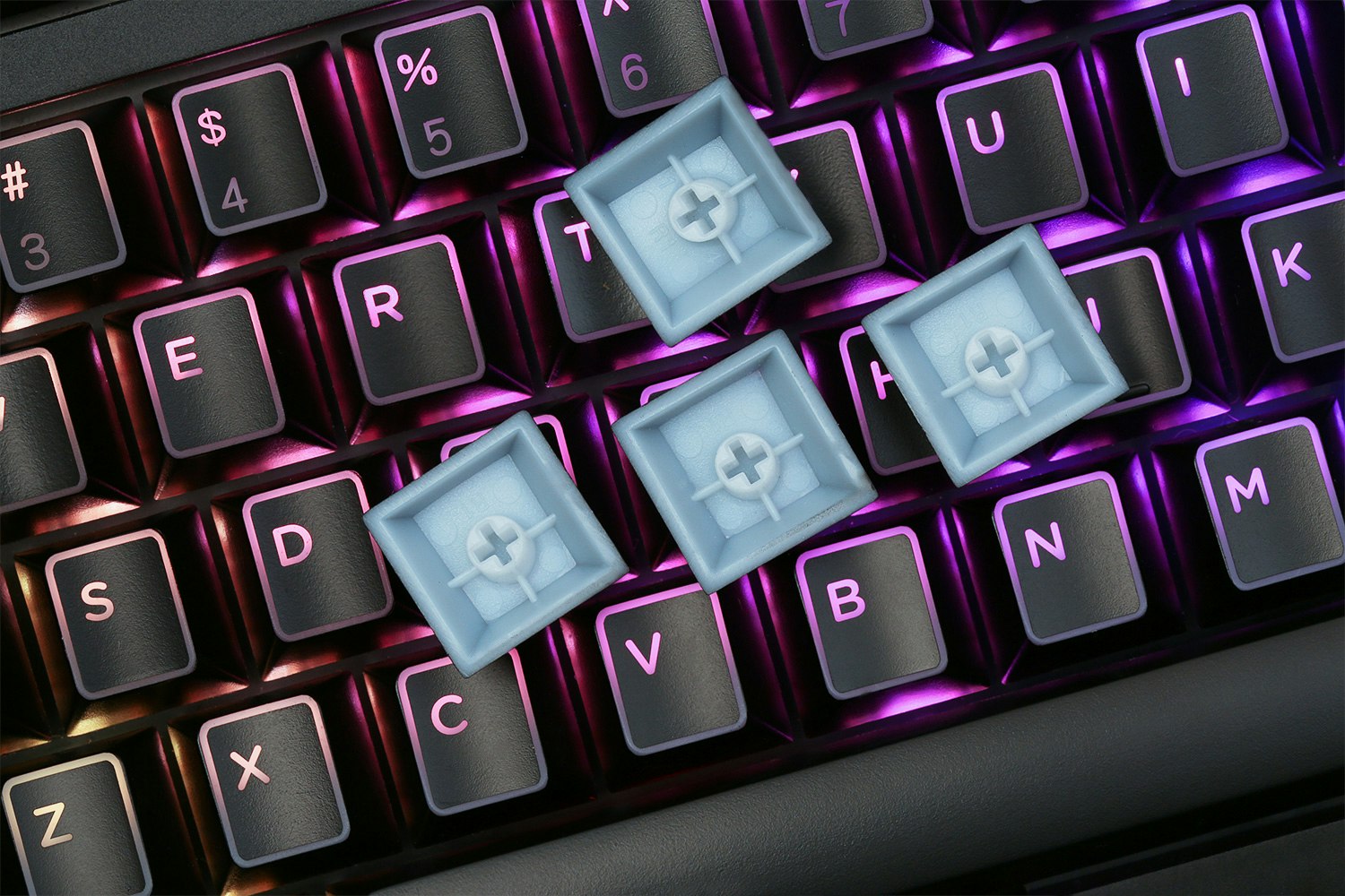 KPrepublic Outlined Shine-Through Keycap Set