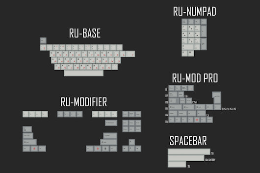 KPrepublic Dye-Subbed Keycaps (Russian / Japanese)