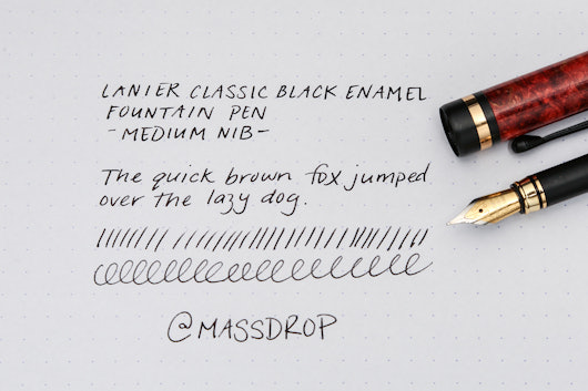Lanier Classic Black Enamel Fountain Pen
