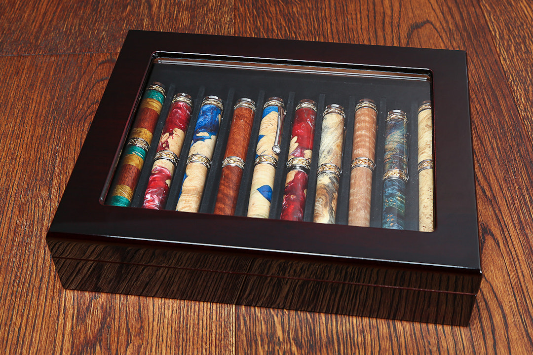 Lanier Piano-Lacquer Display Case for 10 Pens