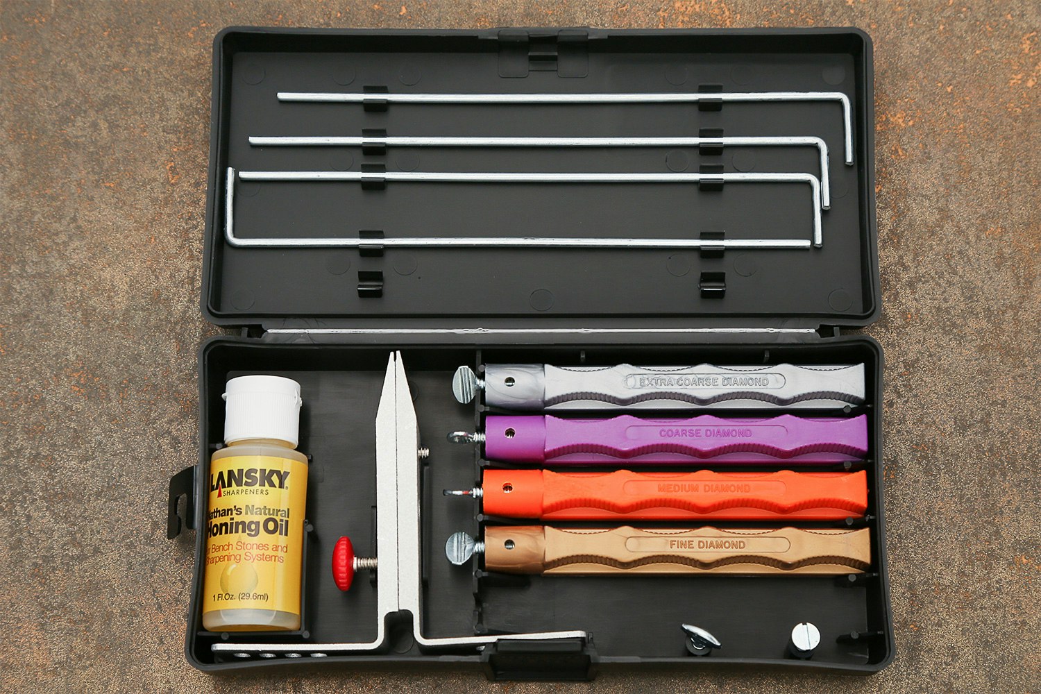 Lansky Deluxe 4Stone Diamond Sharpening System Knife Sharpeners Drop