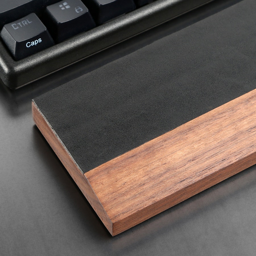 【美品】Leather & Wood Keyboard Wrist Rest Amazon.com : Keyboard Wrist Rest with Storage Space Storing