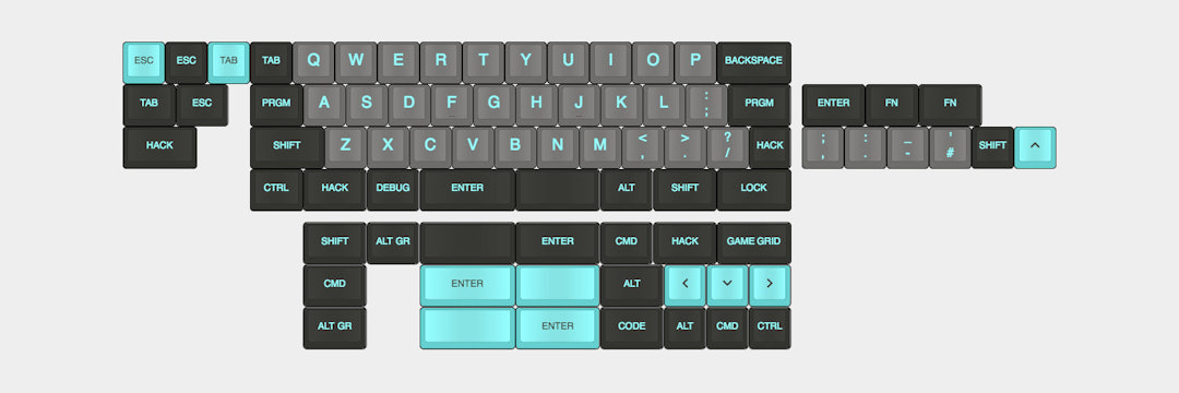 LightCycle DSA Custom Keycap Set for the MiniVan