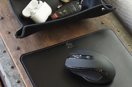 LM Products Leather Mouse Pad and Catch-All Tray Bundle