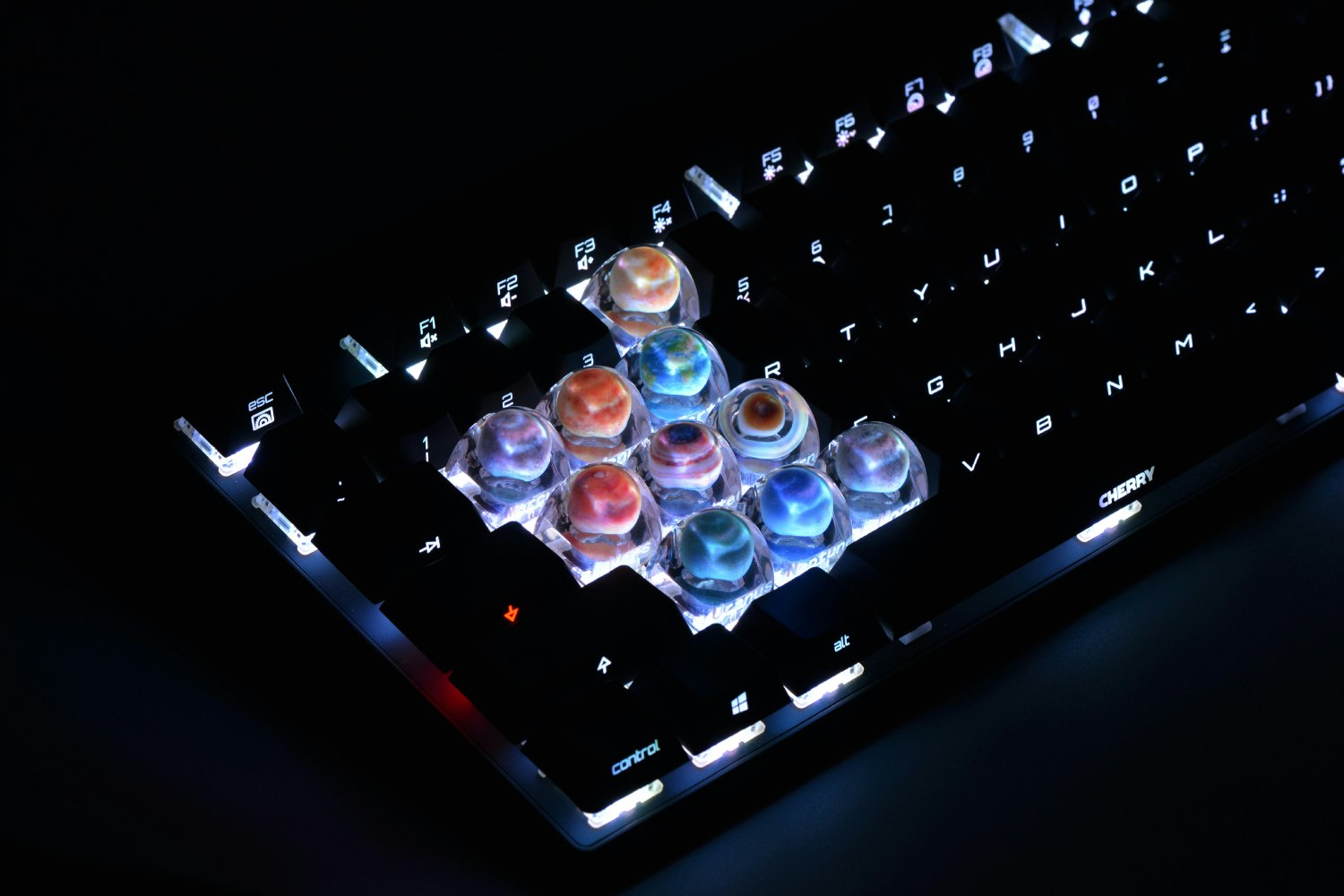 LOBUCap Solar System Resin Artisan Keycaps