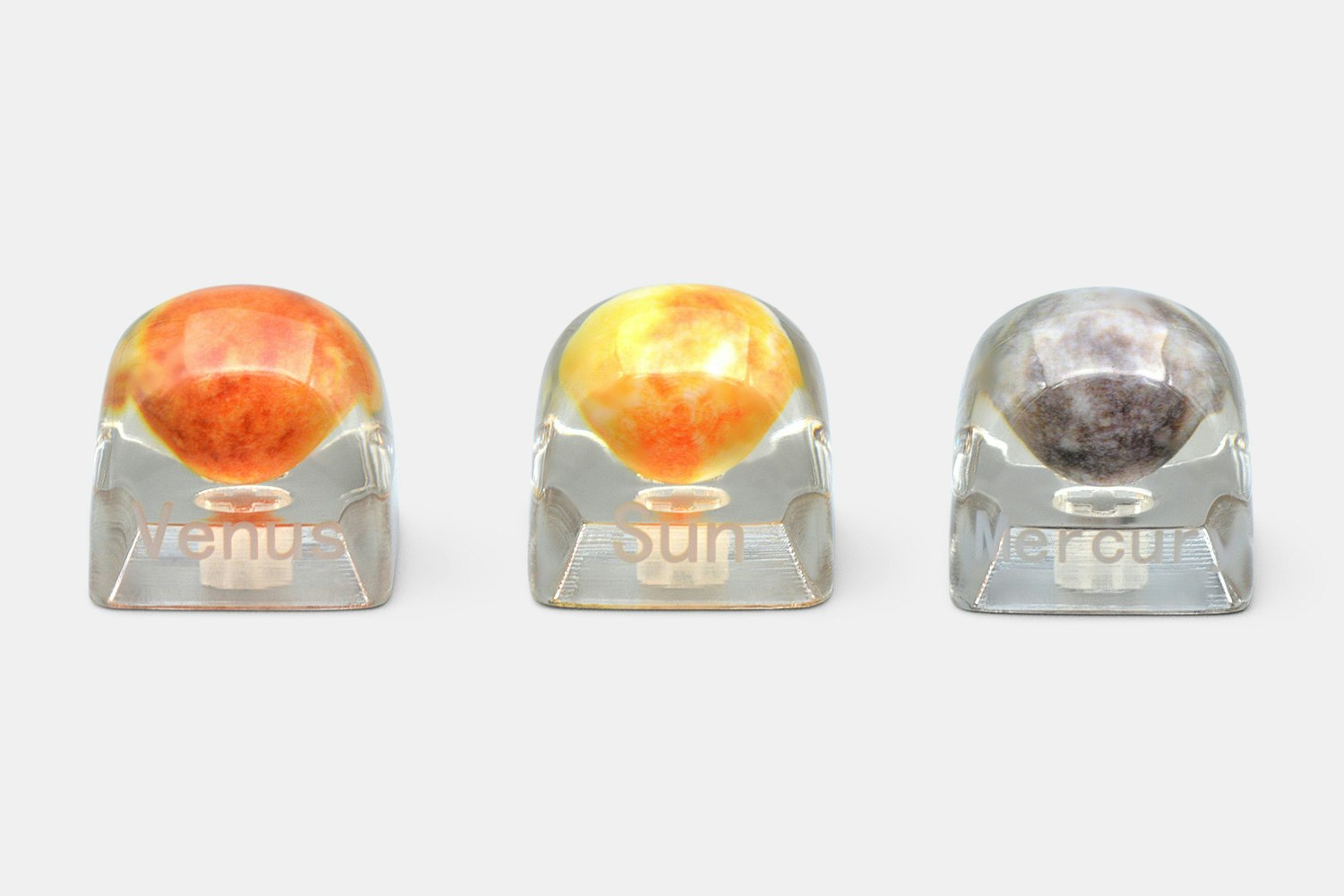 LOBUCap Solar System Resin Artisan Keycaps