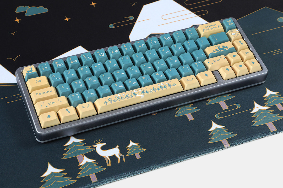 Lugoo Deer in Woods PBT Dye-Subbed Keycap Set