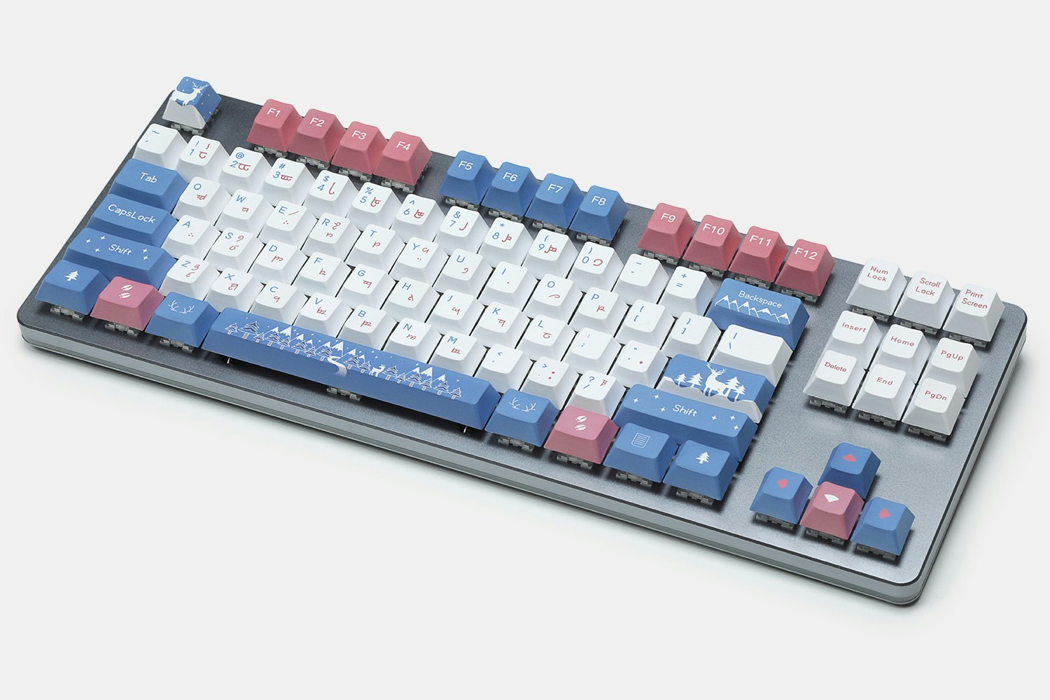 LUGOO Deer in the Woods Winter Frost PBT Keycap Set