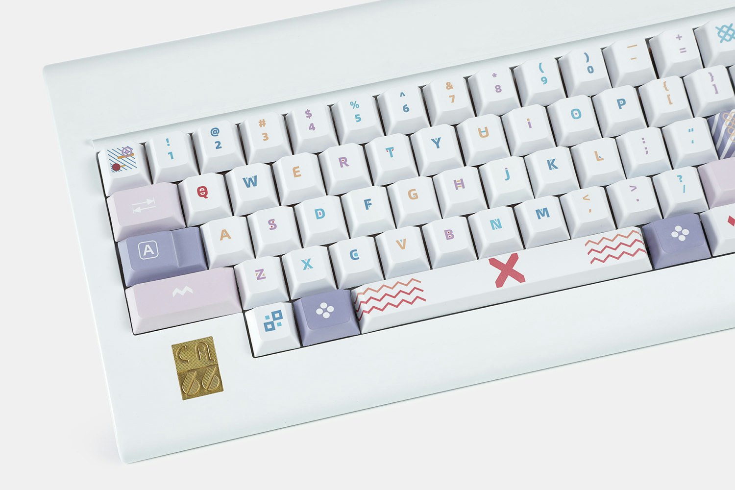LUGOO Dye-Subbed PBT Memphis Keycap Set