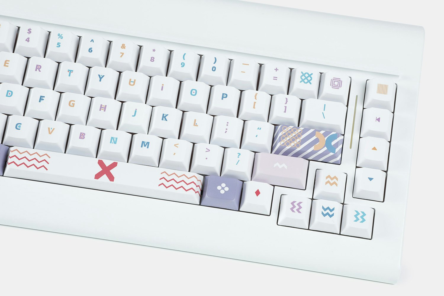 LUGOO Dye-Subbed PBT Memphis Keycap Set