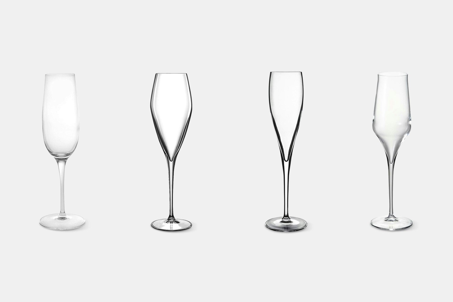 Luigi Bormioli Champagne Flutes Set of 6 Glassware Drop