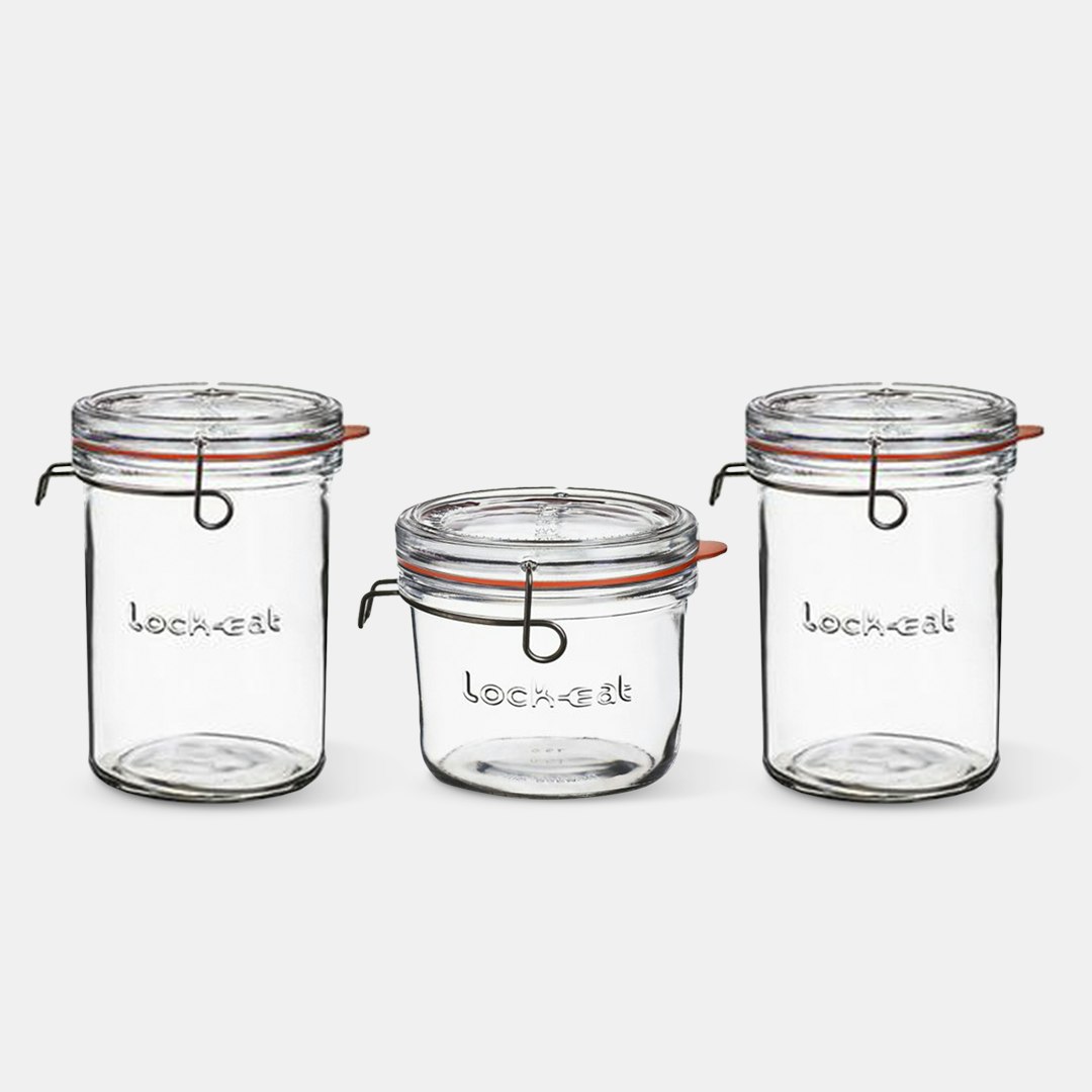 Luigi Bormioli Lock Eat Juice Jars - 6 jars