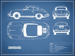 Porsche 356 C - Blue