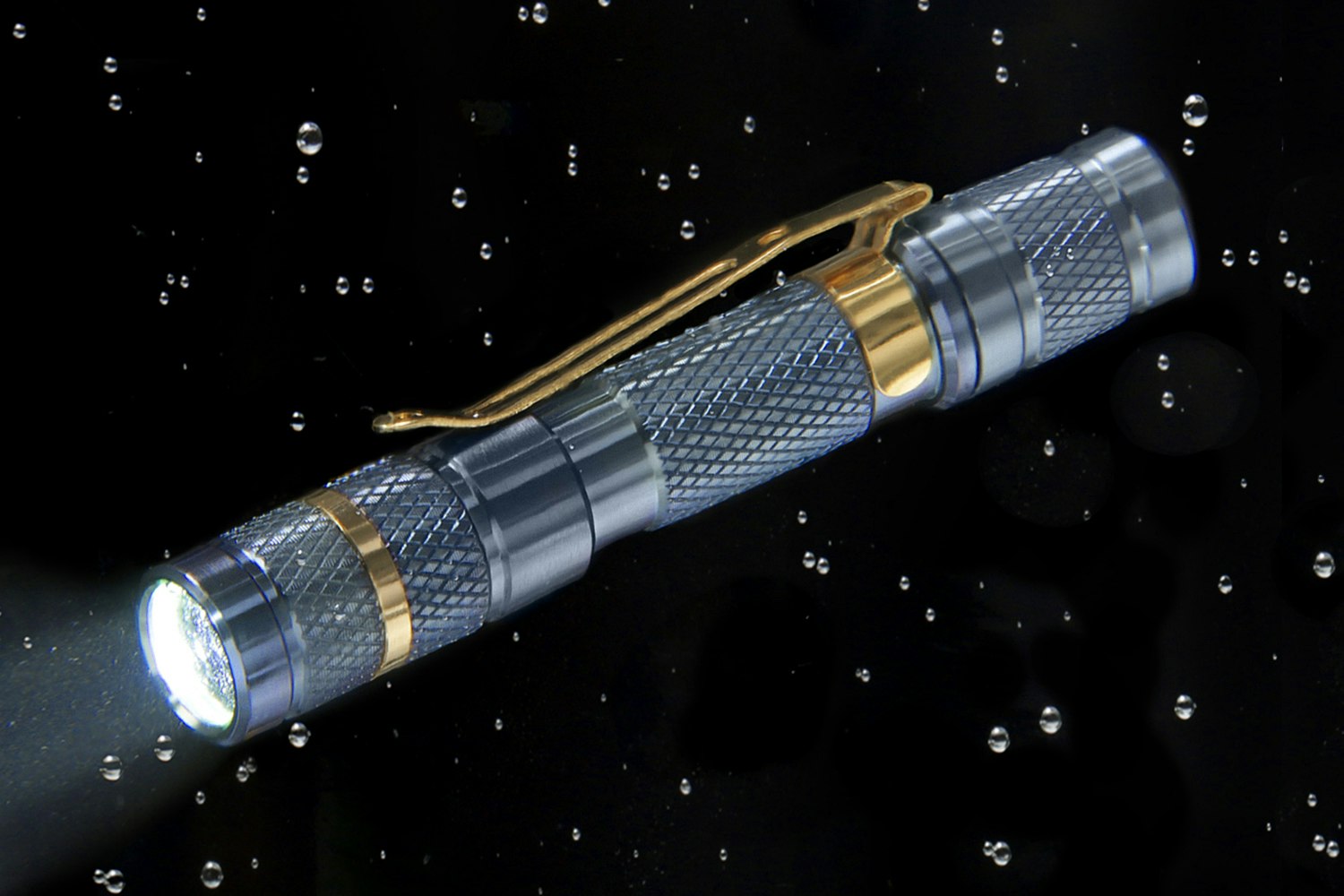 Drop Blue Titanium AAA Flashlight