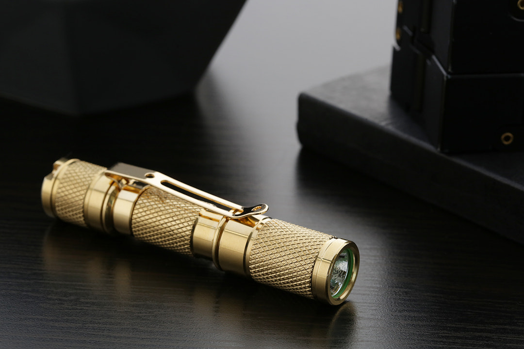 Drop Brass AAA Pocket Flashlight
