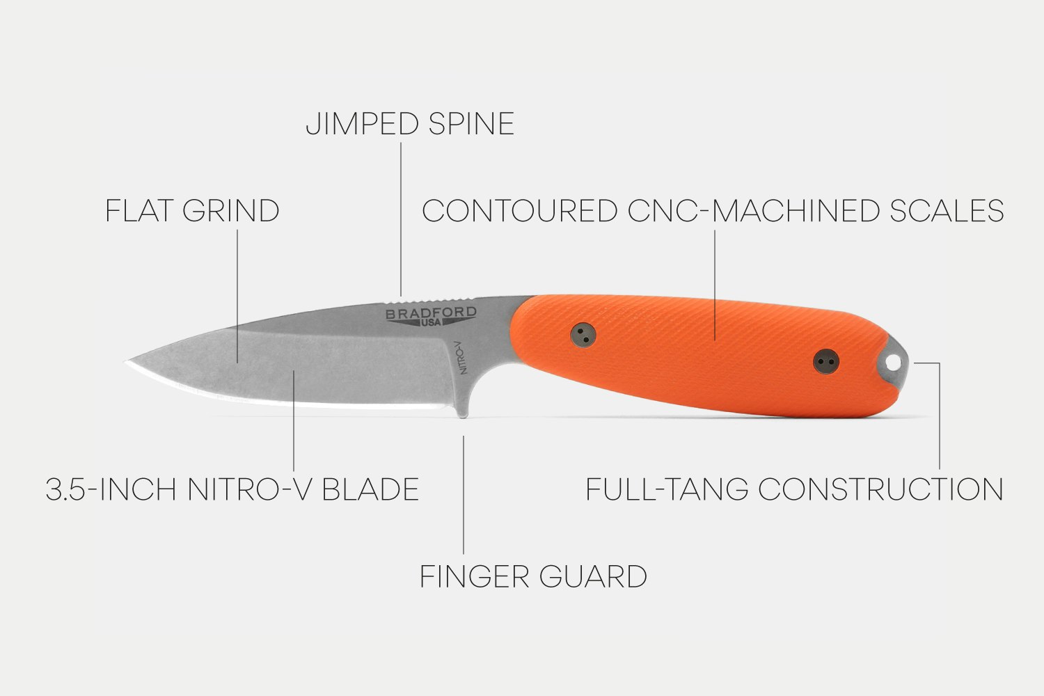 Drop + Bradford Guardian 3.5 Fixed Blade Knife