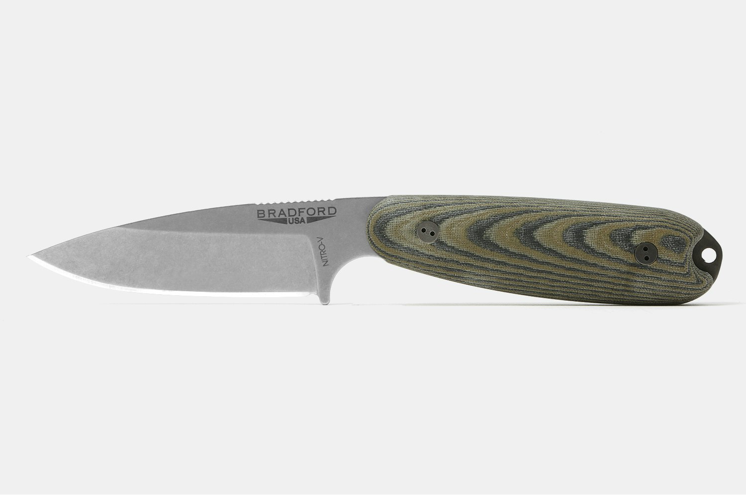 Green Camo Linen Micarta / Stonewashed (+ $5)
