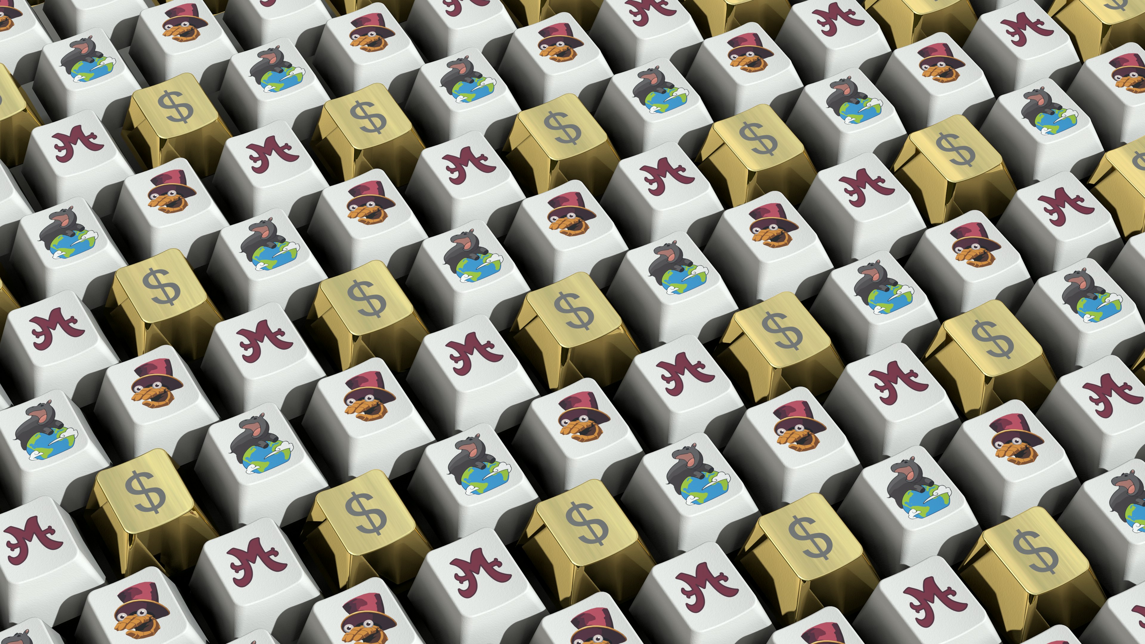 Massdrop x Moonduck Midas Mode Novelty Keycaps