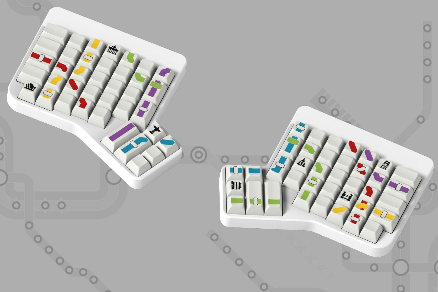 Massdrop x Oblotzky Metro SA Custom Keycap Set