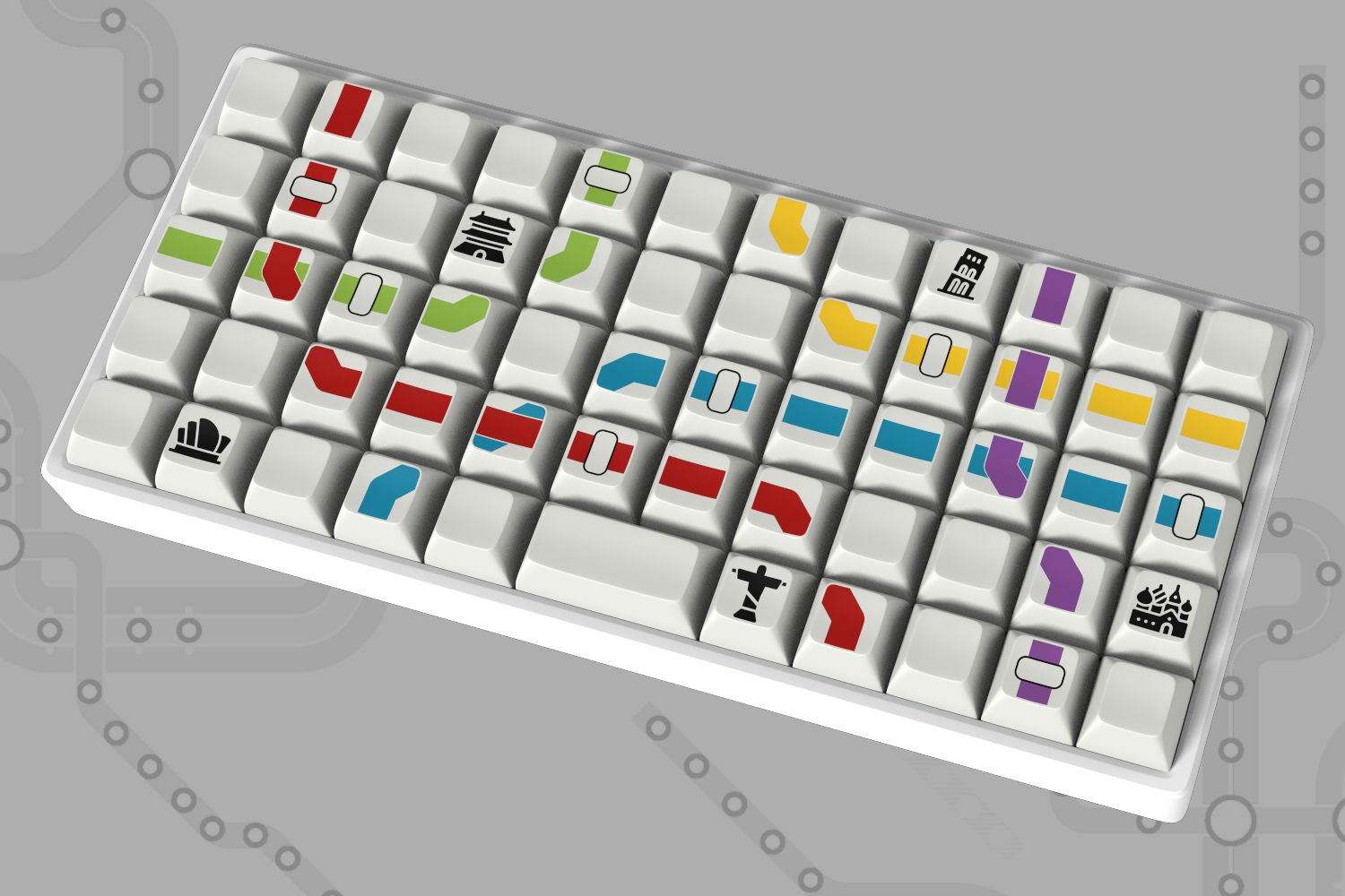 Massdrop x Oblotzky Metro SA Custom Keycap Set