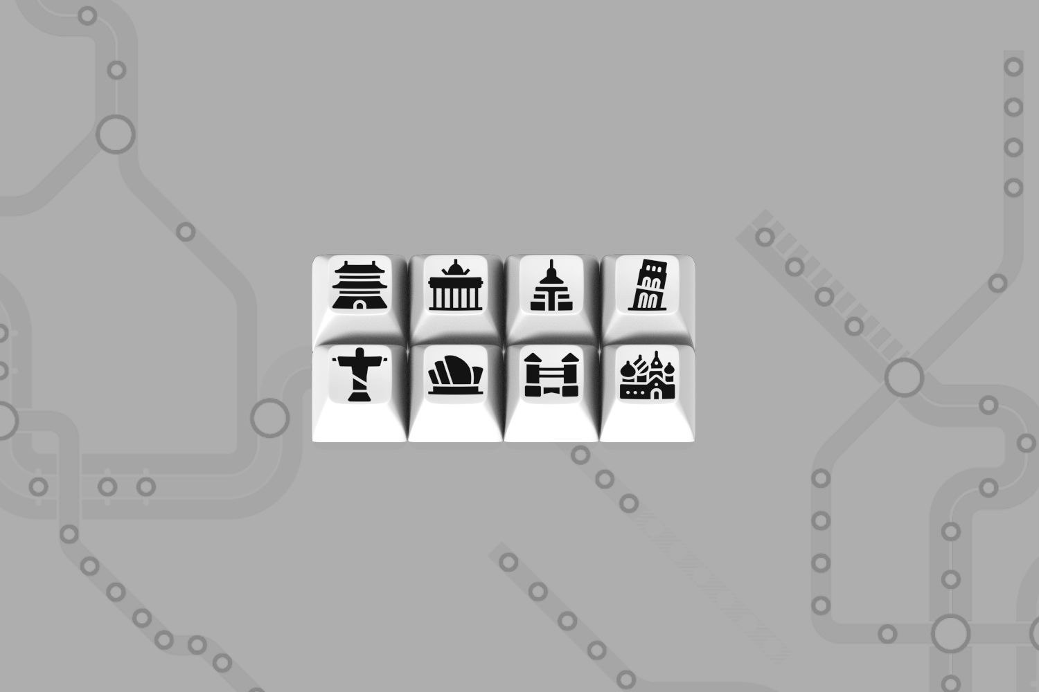 Massdrop x Oblotzky Metro SA Custom Keycap Set