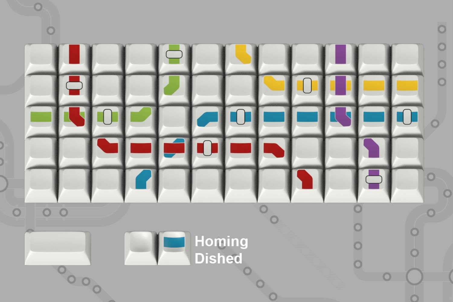 Massdrop x Oblotzky Metro SA Custom Keycap Set