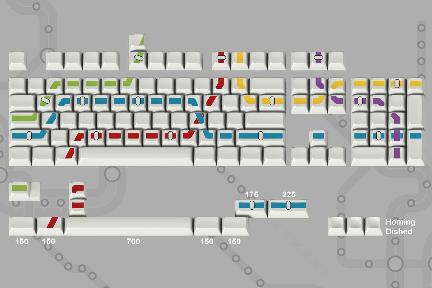 Massdrop x Oblotzky Metro SA Custom Keycap Set