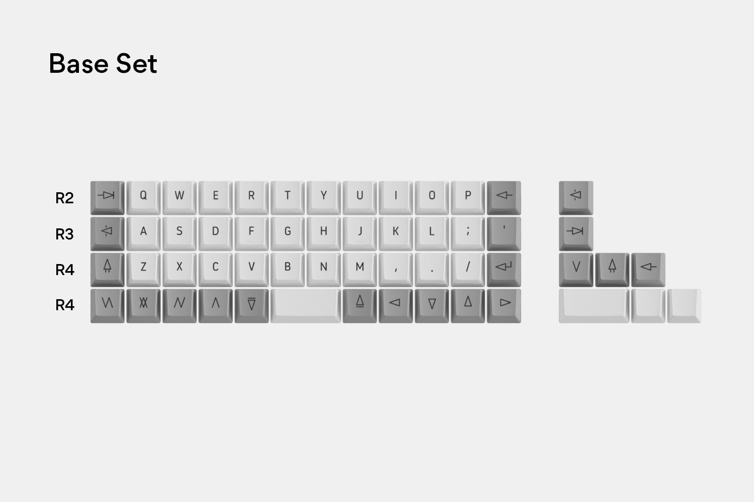 Massdrop x OLKB Acute Ortholinear Keycap Set
