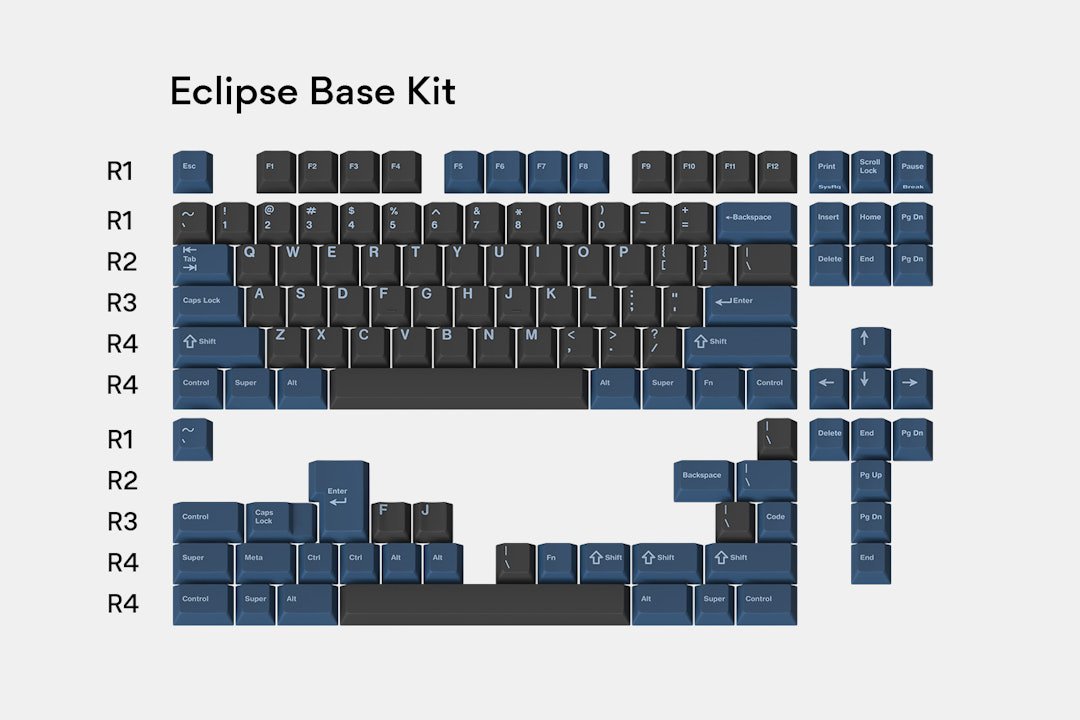 Massdrop x T0mb3ry GMK Eclipse Custom Keycap Set