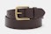 Brown belt with a solid brass buckle